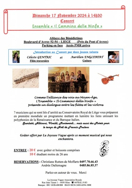 Programme du concert 2024