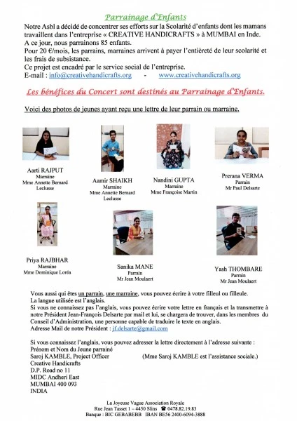 Flyer explicatif dons concert 2024