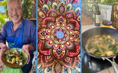 Curry de lotte au lait de coco