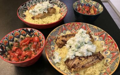Agneau tandoori et raïta au concombre